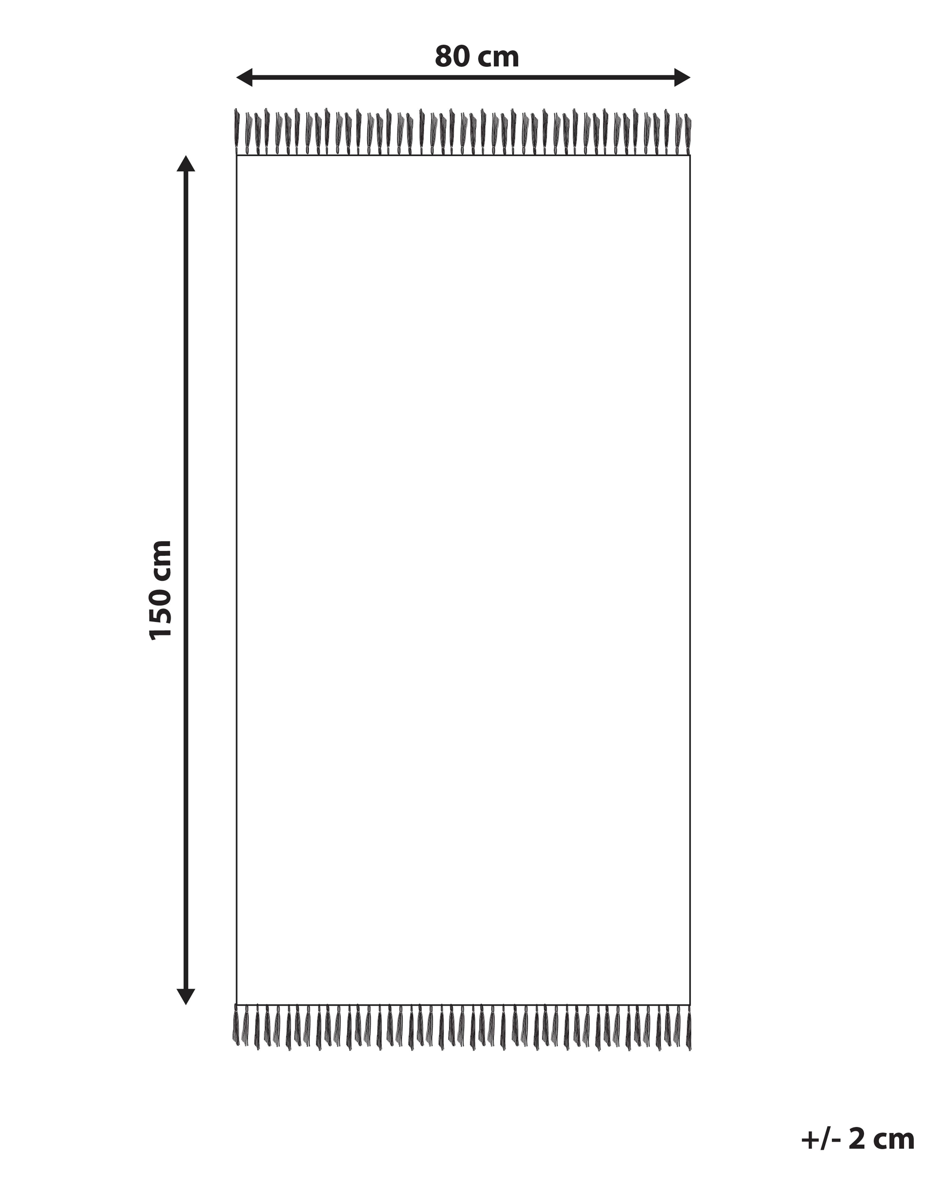 Vloerkleed LUNIA Lichtrood 80 x 150 cm Jute