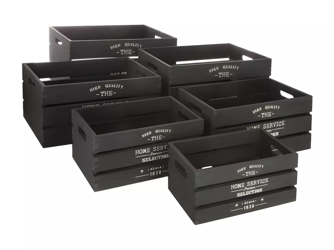 Lot de 6 Caisses Cagettes 