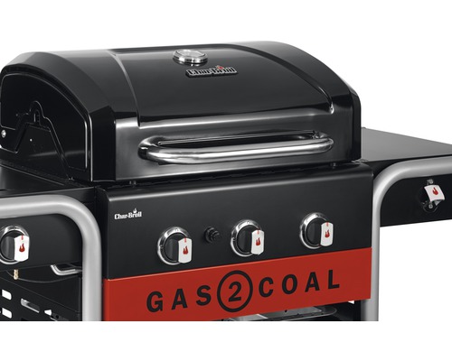 Char-Broil Gasgrill Houtskoolgrill Hybride Grill Gas2Coal 2.0 330 133,4 x 62,9 cm 3-pits
