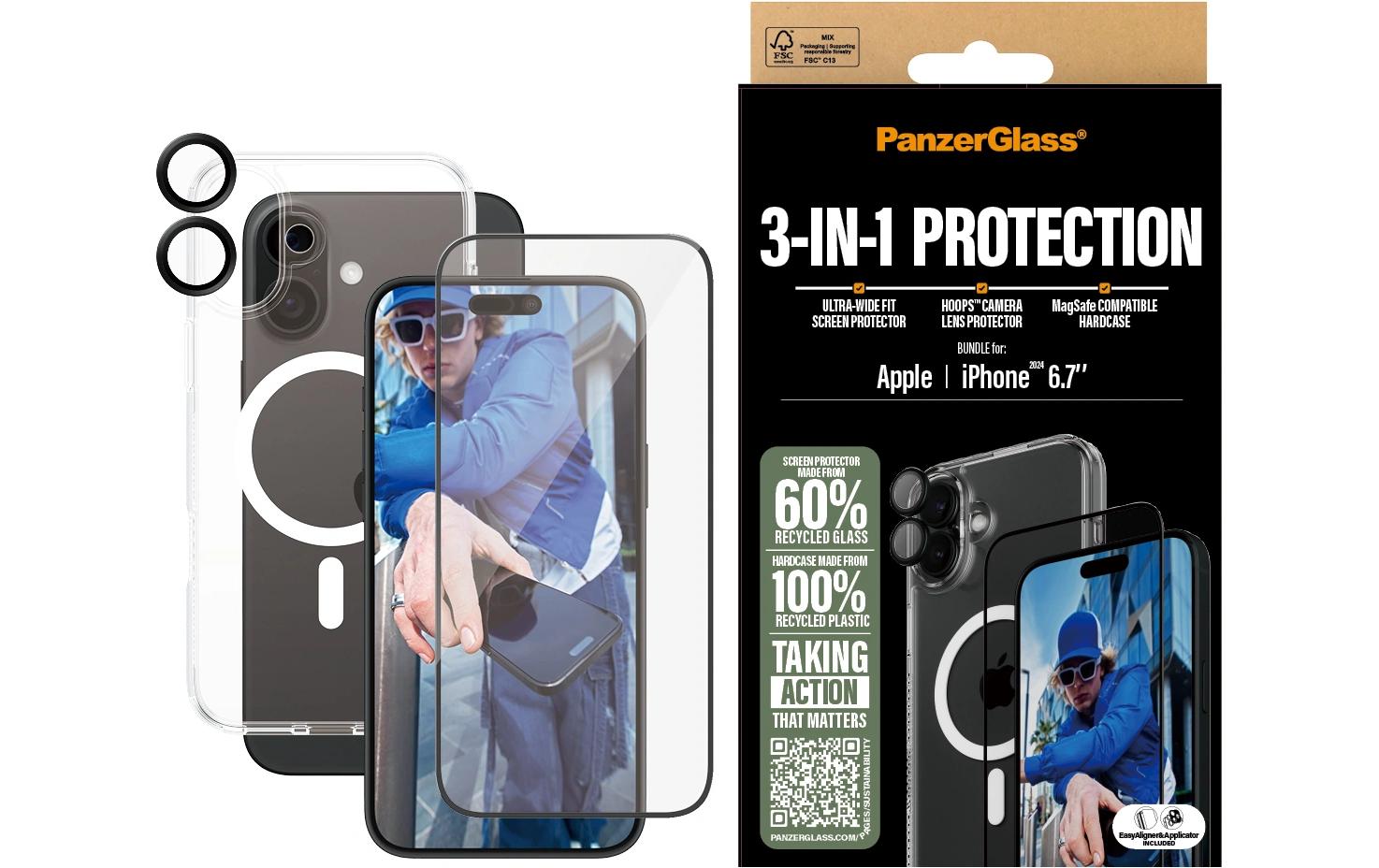 3-in-1 Protection Bundle iPhone 16 Plus3-in-1 Set für das Apple iPhone 16 Plus