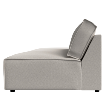 KARWEI modulaire bank James chaise lounge links grof geweven beige polyester