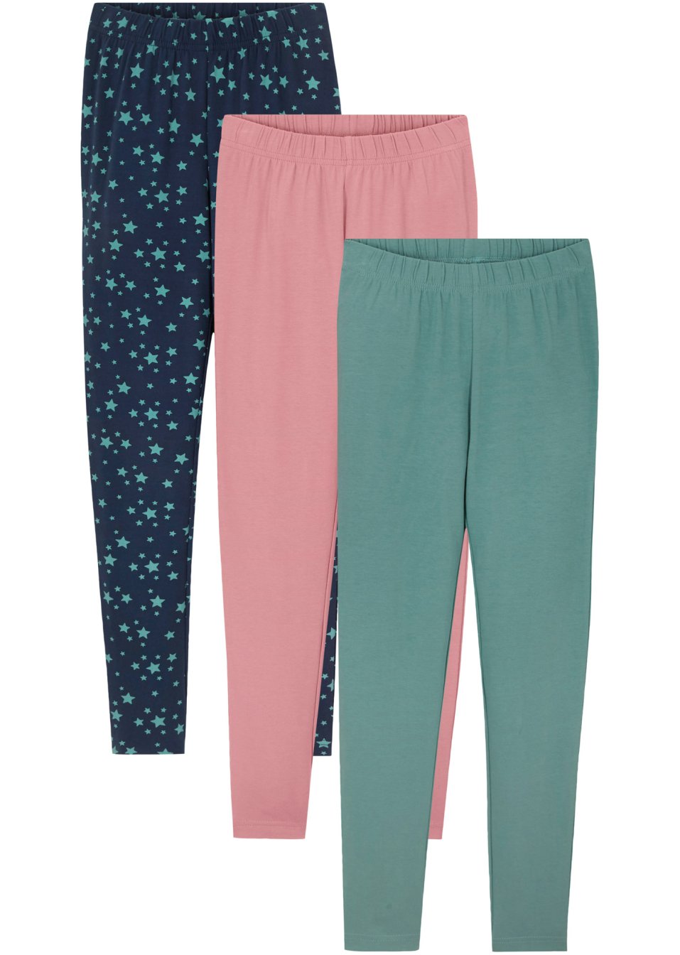 Lot de 3 leggings fille avec coton