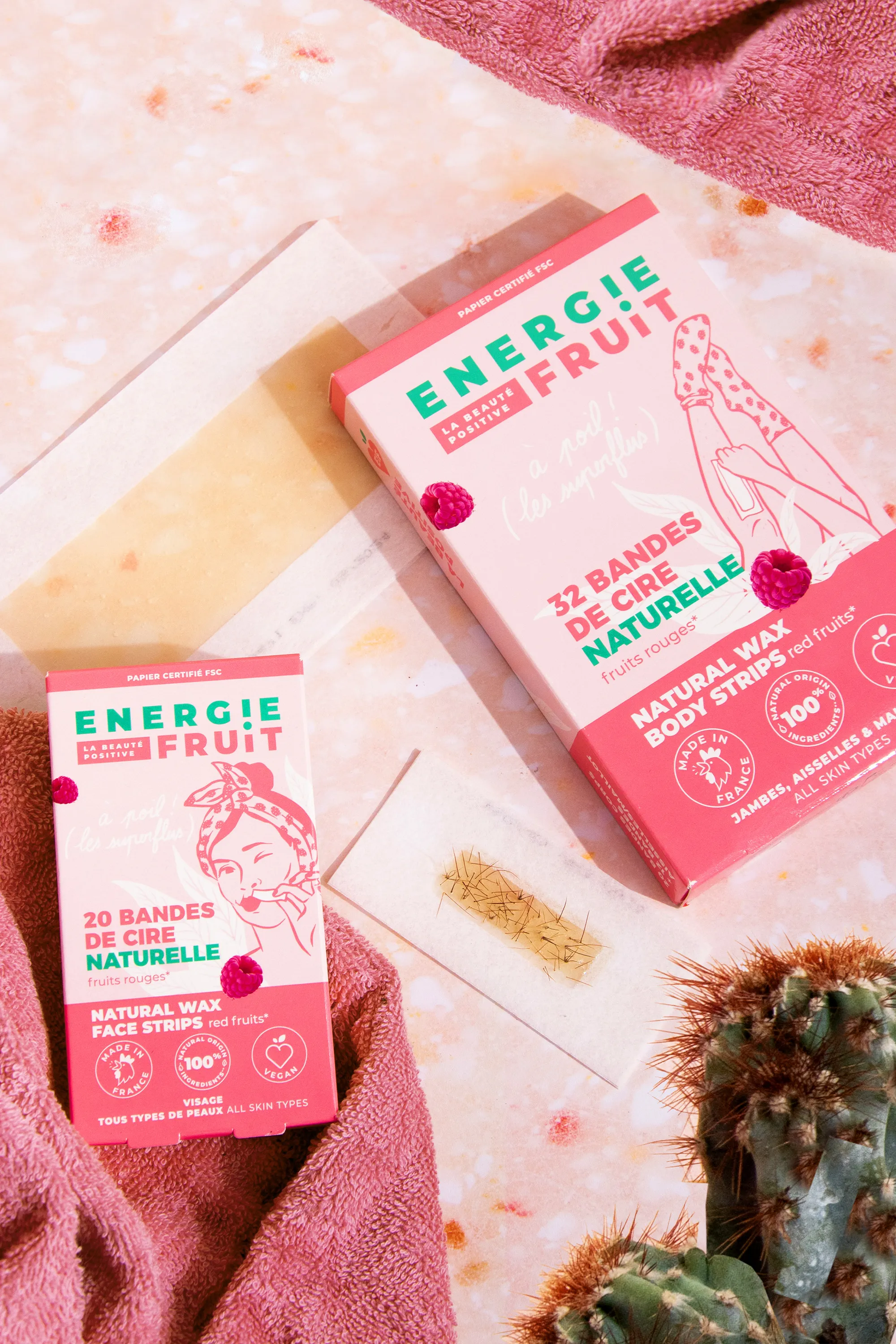 Energie Fruit Bandes de cire froide visage aux fruits rouges