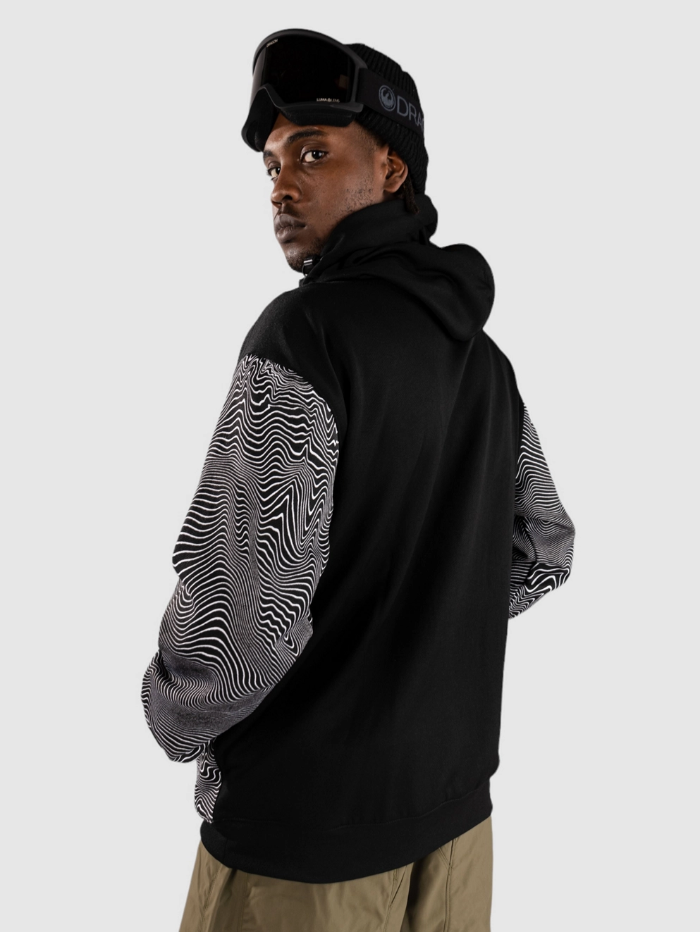 Volcom Hydro Riding Shred Hoodie black print