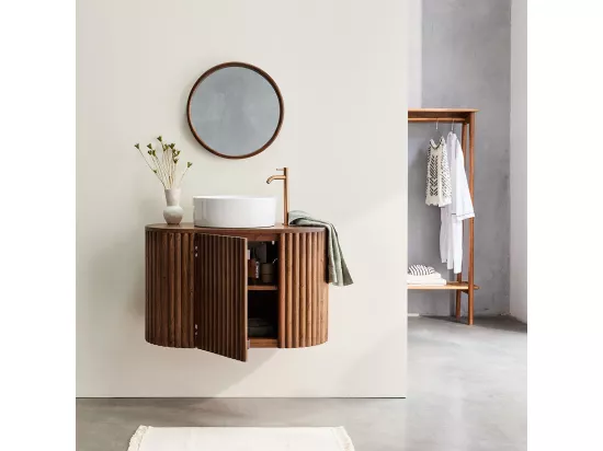 Meuble sous vasque en mindi massif 90 cm