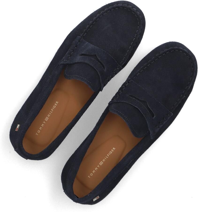 Tommy Hilfiger Instappers FLAG SOFT SUEDE DRIVER LOAFER instapschoen comfortabele schoen moccasin flats met modieuze decoratieve sluiting