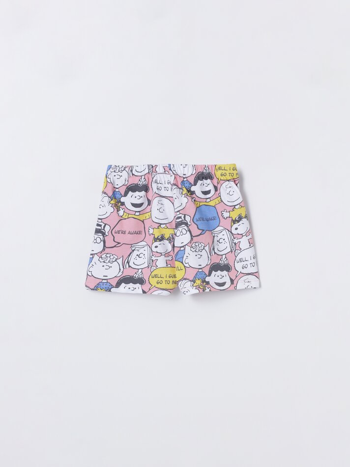 Conjunto de pijama curto estampado Snoopy Peanuts™ - Branco Sujo