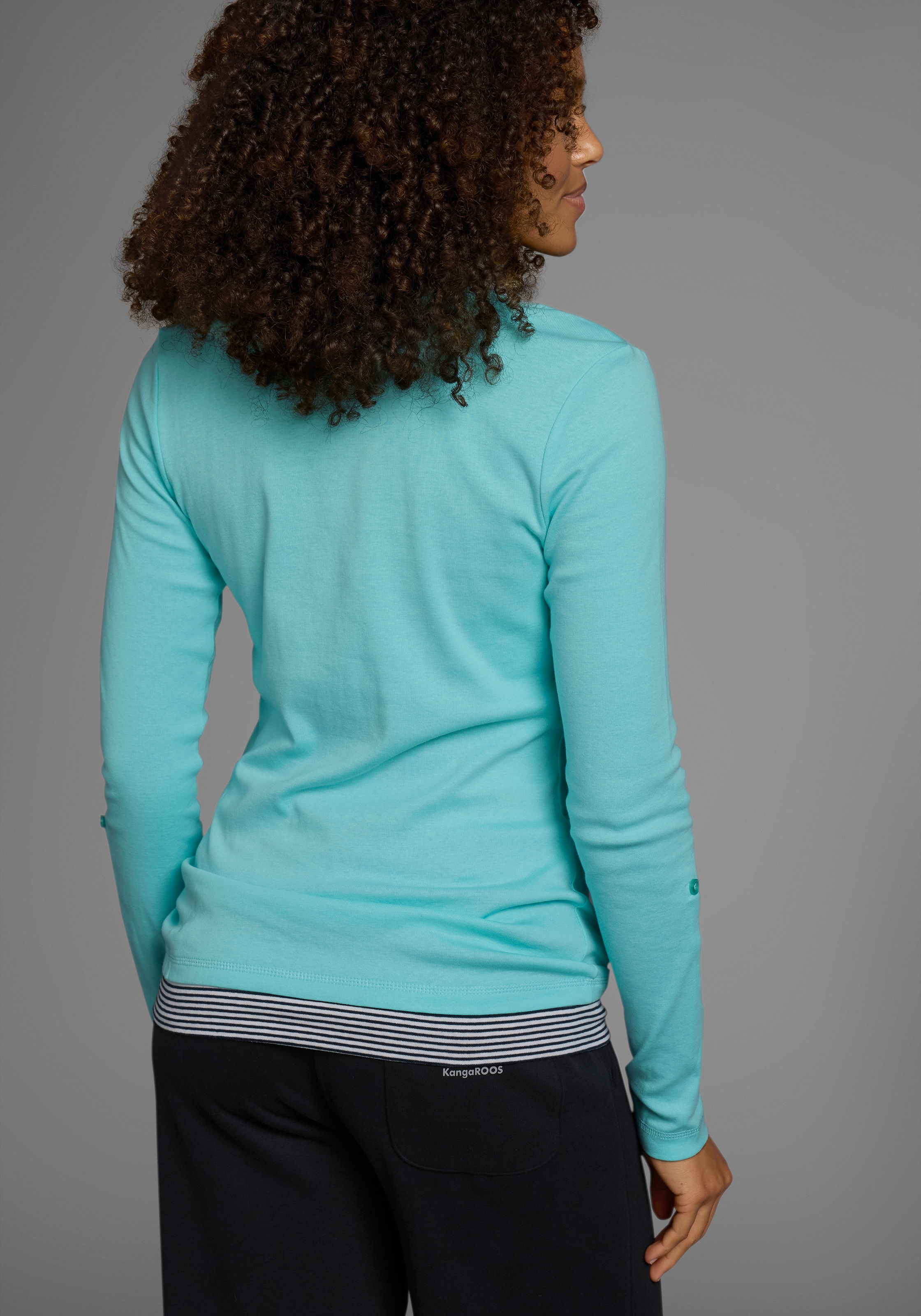 KangaROOS 2-in-1-Shirt , Langarm,  sehr figurbetont