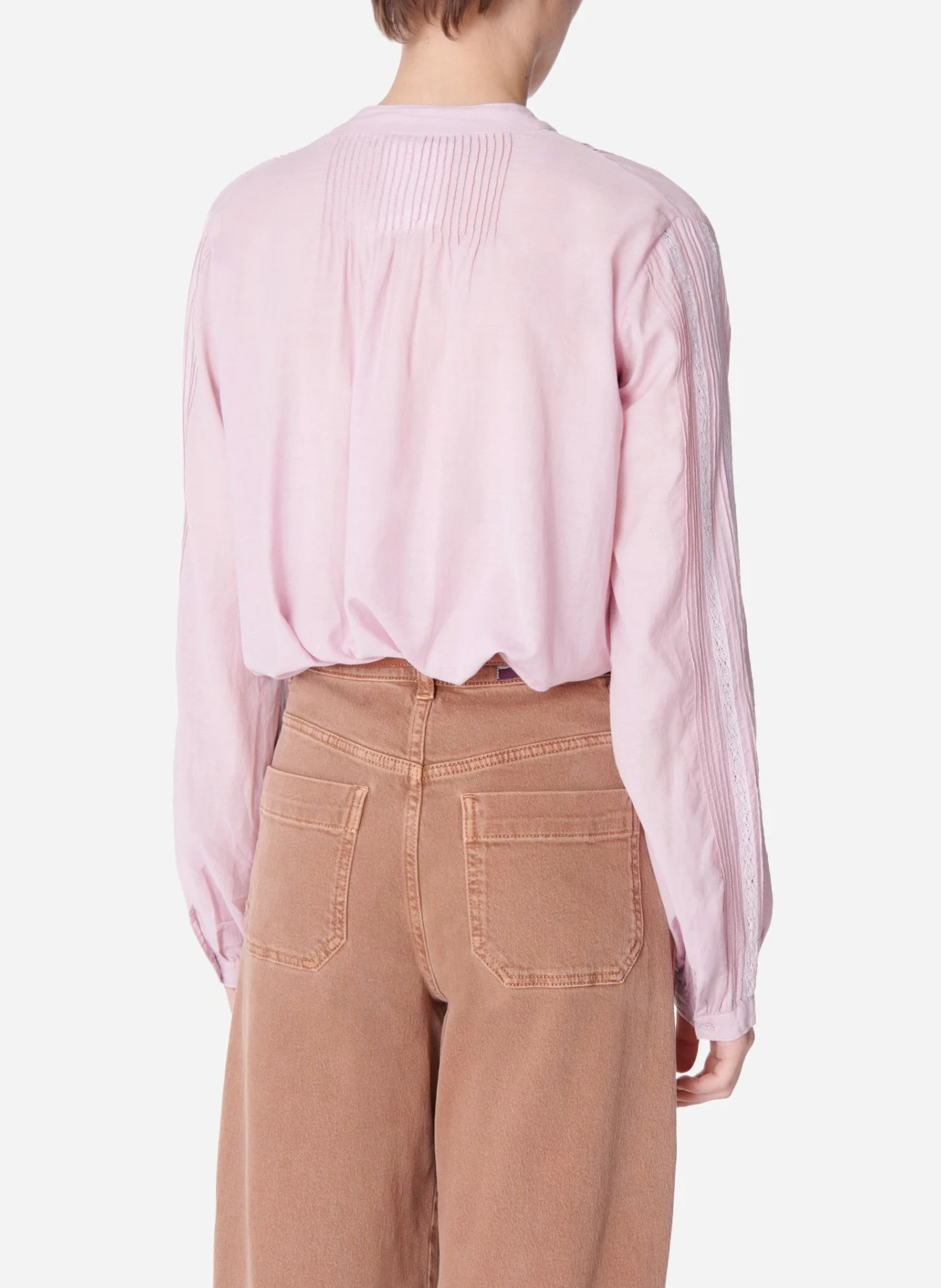 COCO - Blouse ample plissée en coton| Rose
