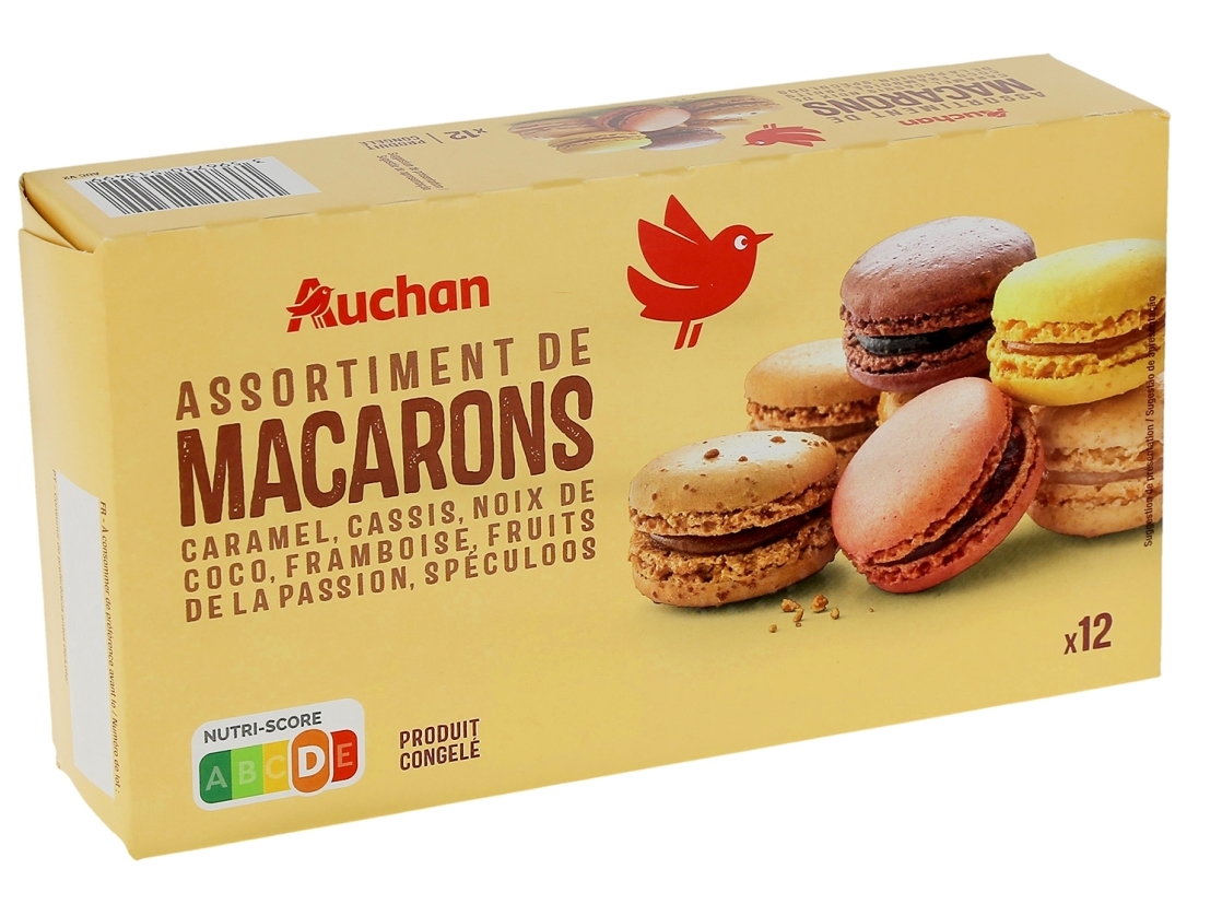 MACARONS AUCHAN SORTIDOS 12UN 154G