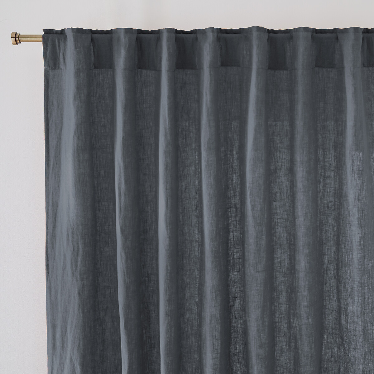 LA REDOUTE INTERIEURS<br>Cortina de linho lavado com laços ocultos Onega