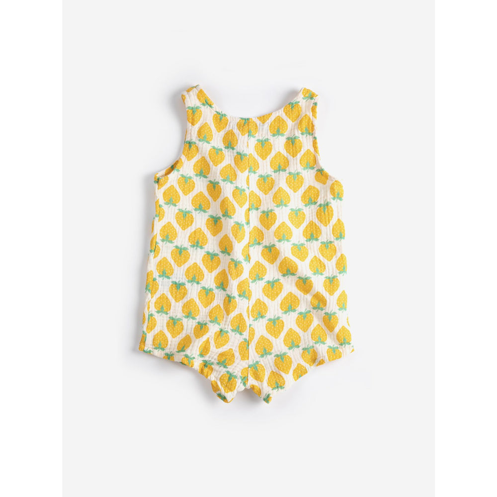 Køb Bobo Choses White Strawberry All Over Woven Playsuit