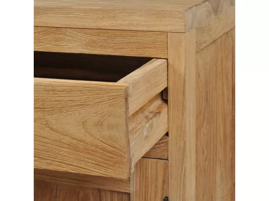 Table de chevet teck massif 40x30x50 cm