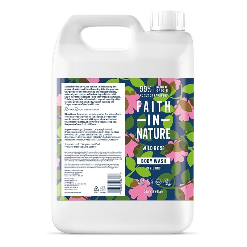 Faith In Nature Bodyw Wildrose 5L