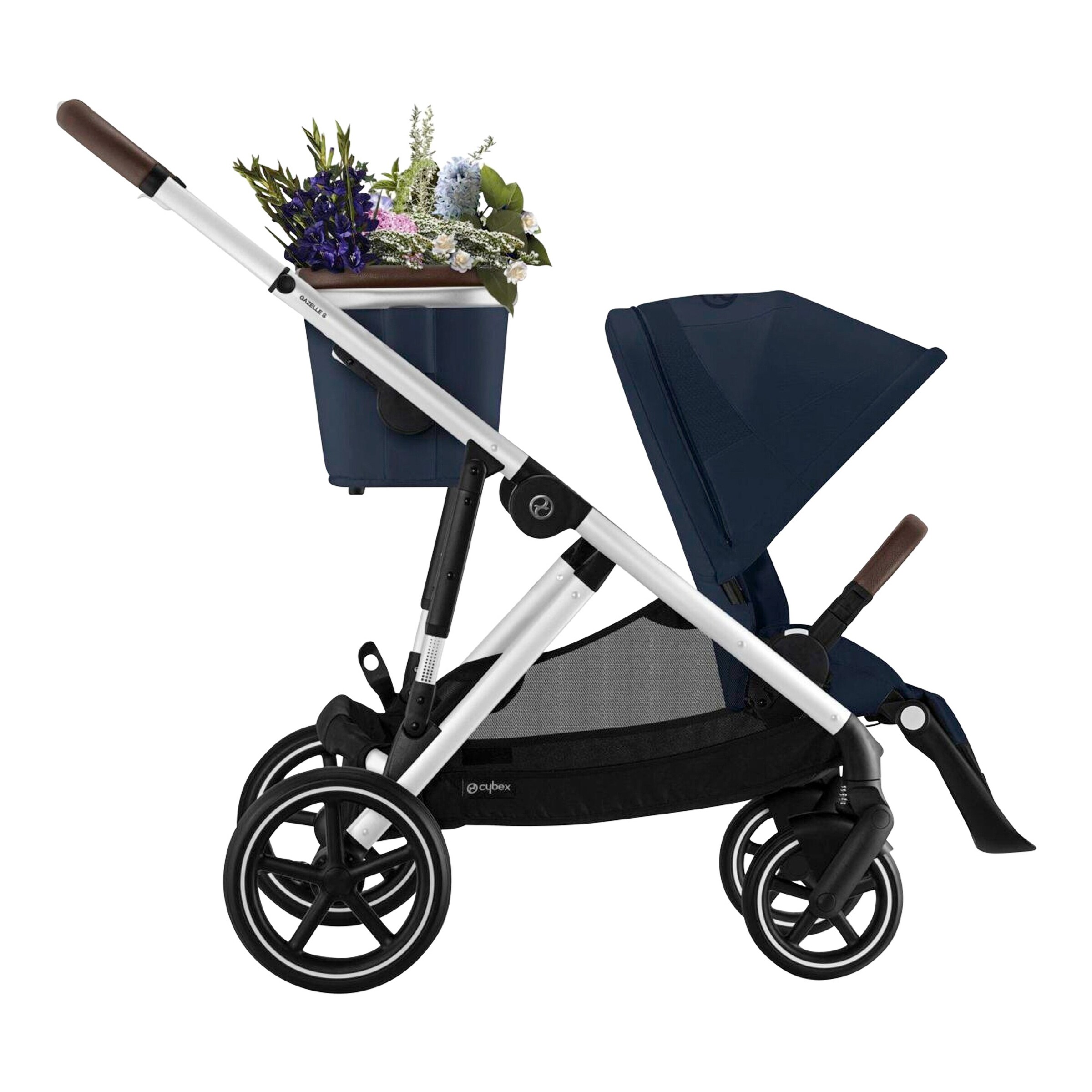 Cybex - GOLD Kombikinderwagen Gazelle S silver / ocean blue