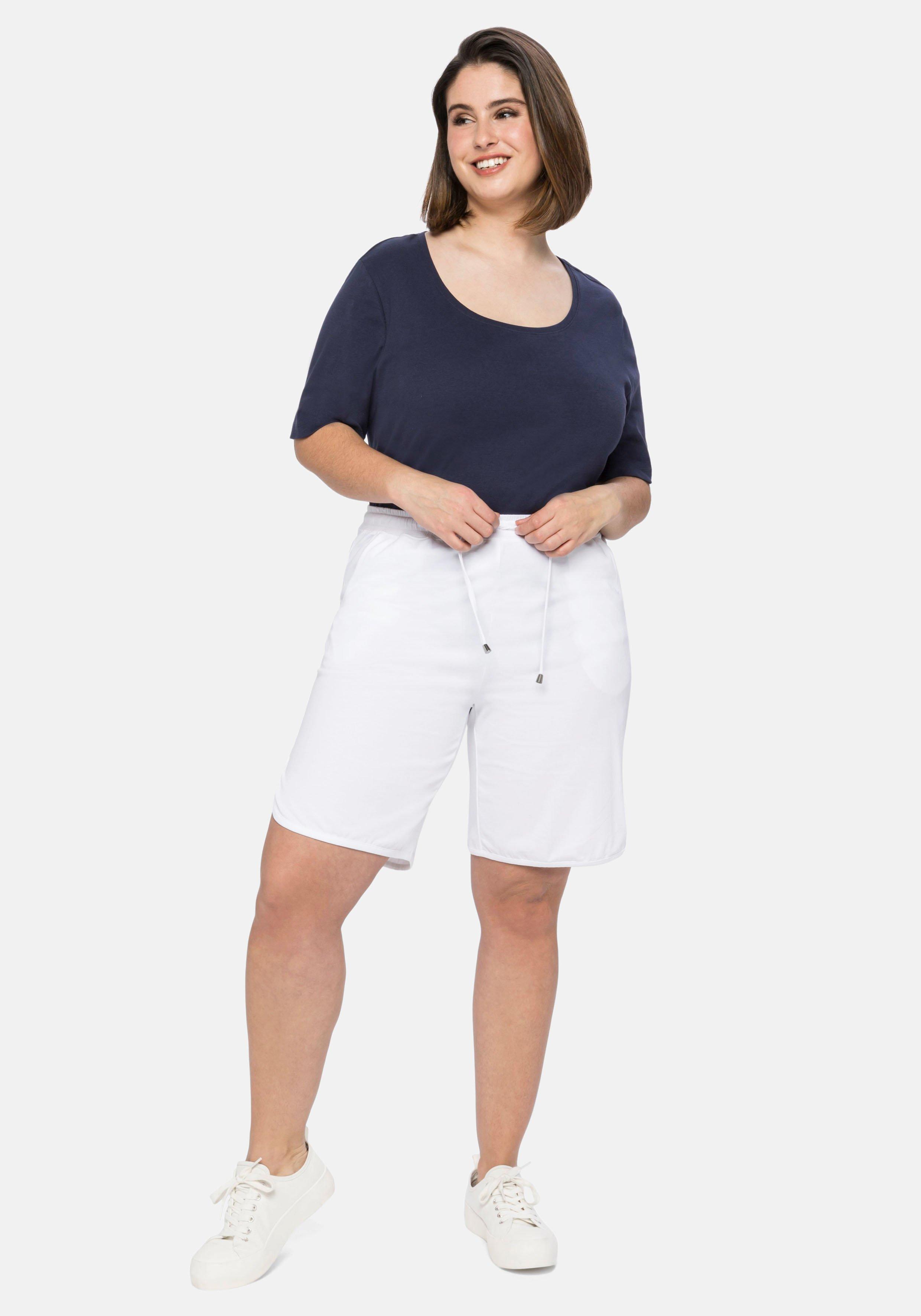 Jersey-Bermudas mit Schlupfbund und Tunnelzug