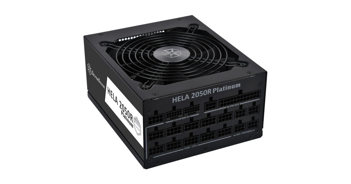 SilverStoneHELA 2050R Platinum, modulaire 2050 watt voeding   (Zwart, 14x PCIe)