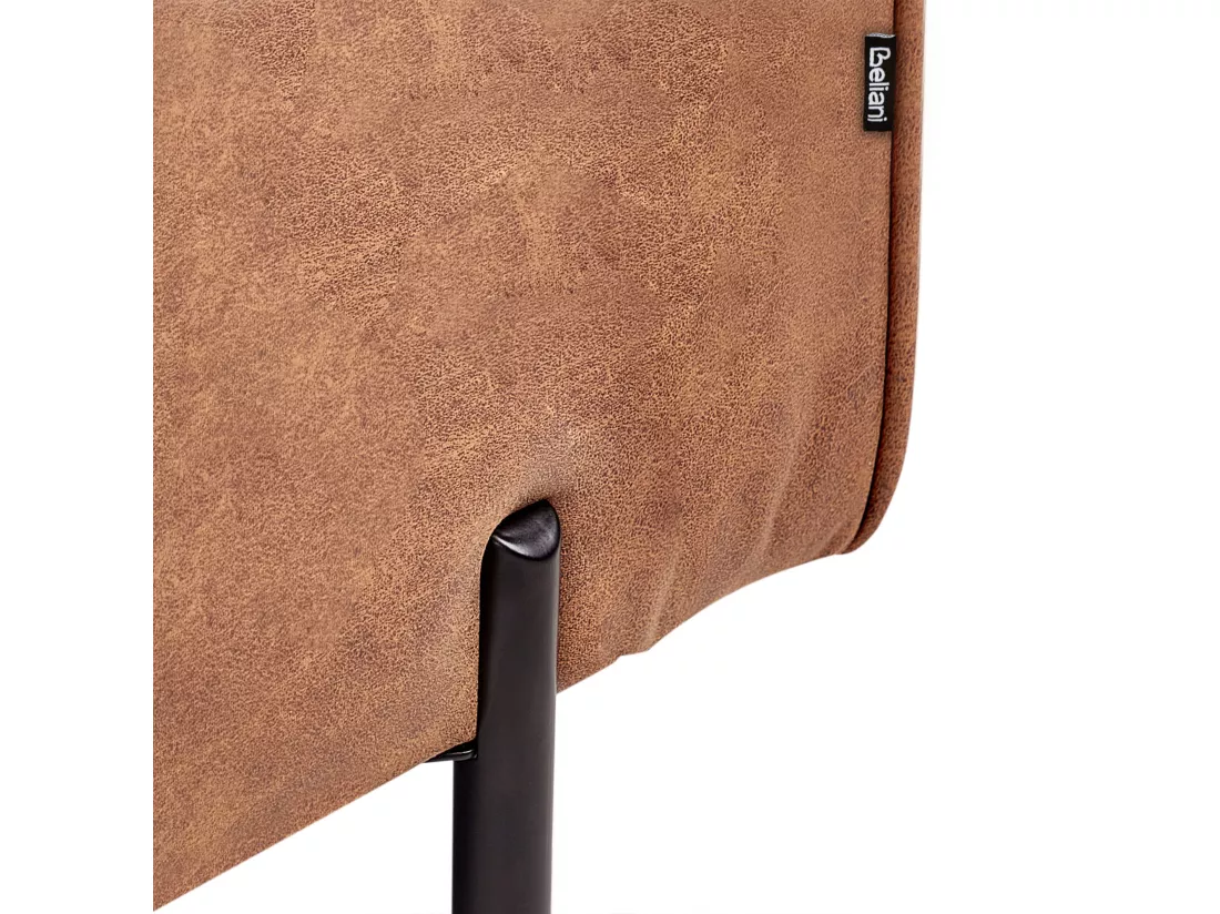 Chaise longue côté droit en cuir PU marron doré REBAIS