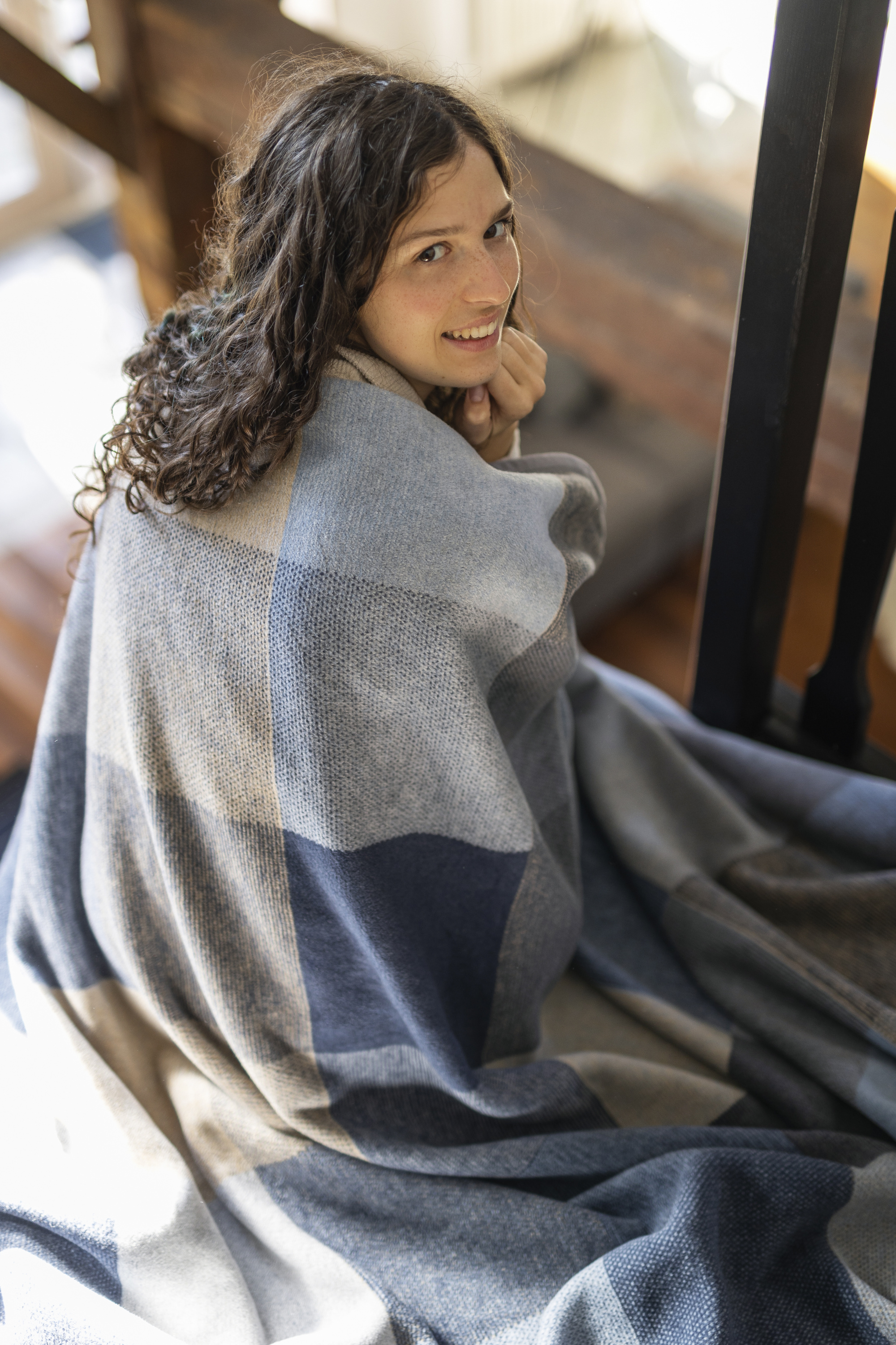 Wohndecke BLUE WOVEN