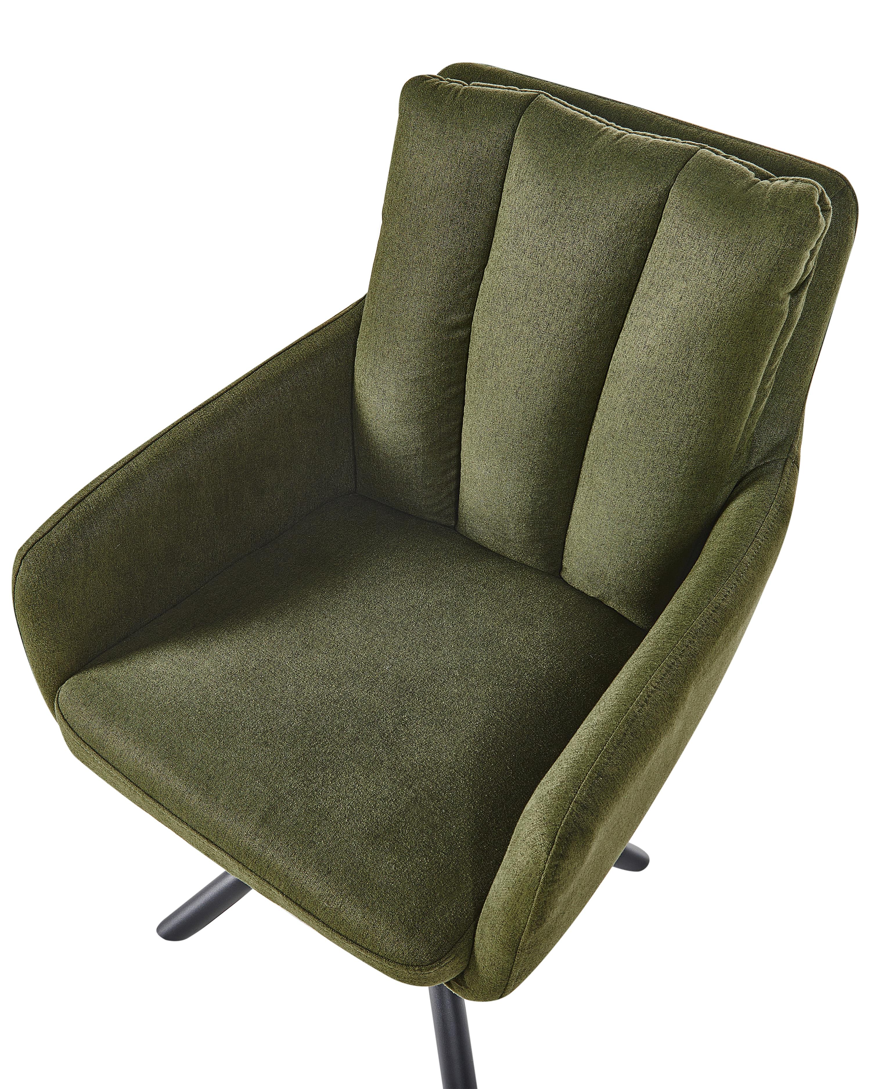 Set van 2 eetkamerstoelen draaibaar SARDOAL Donkergroen