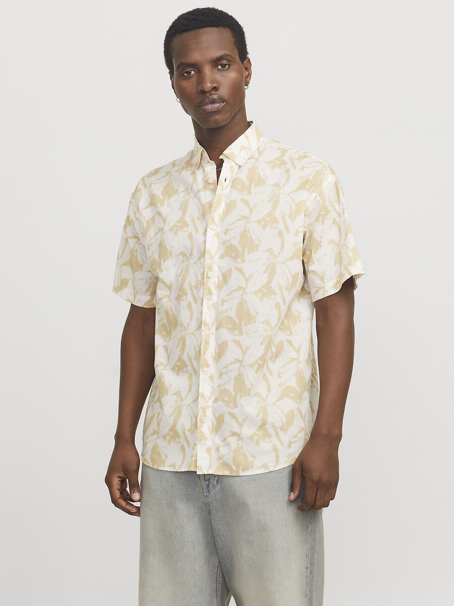 JACK & JONES<br>Camisa de algodão estampada