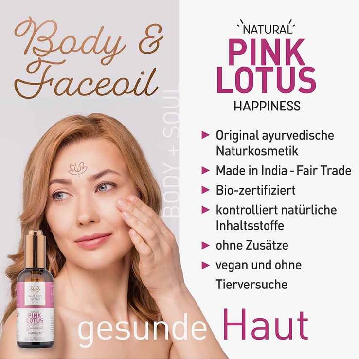 Himalayas Dreams Ayurveda Körper & Gesichtsöl pink Lotus, 100 ml