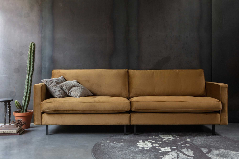 WOOOD Rodeo Velvet classic bank 2,5 zits Taupe