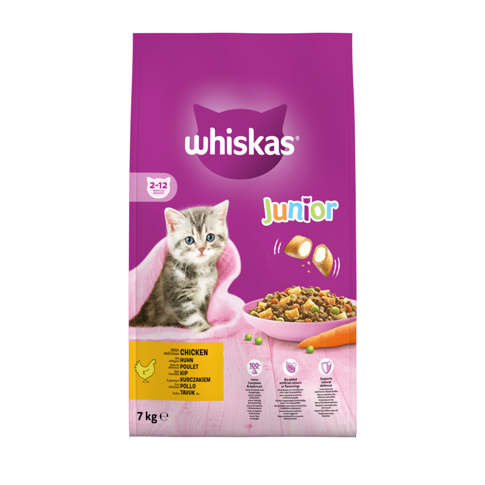 Whiskas Junior Kattenbrokken Kip7 kg