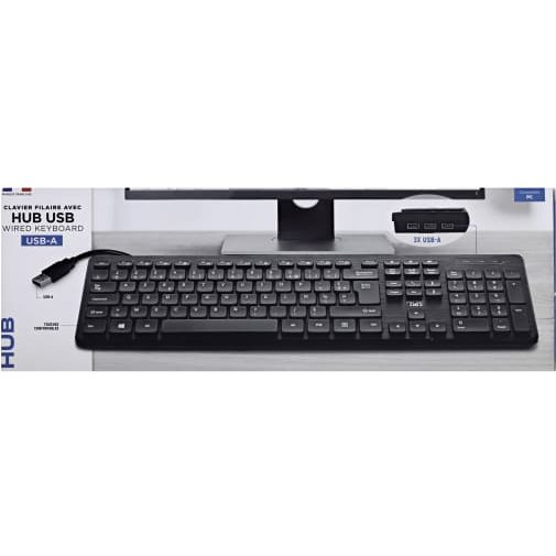 T'nB KBHUB clavier USB Noir