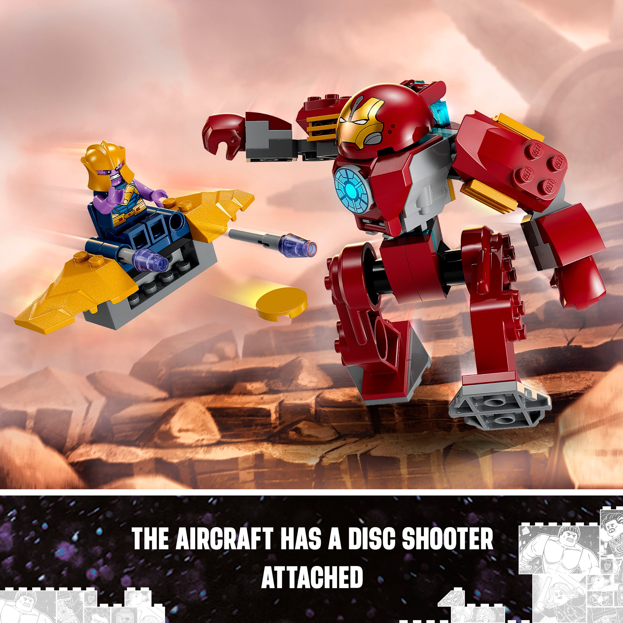 LEGO Konstruktionsspielzeug Marvel Super Heroes Iron Man Hulkbuster vs. Thanos