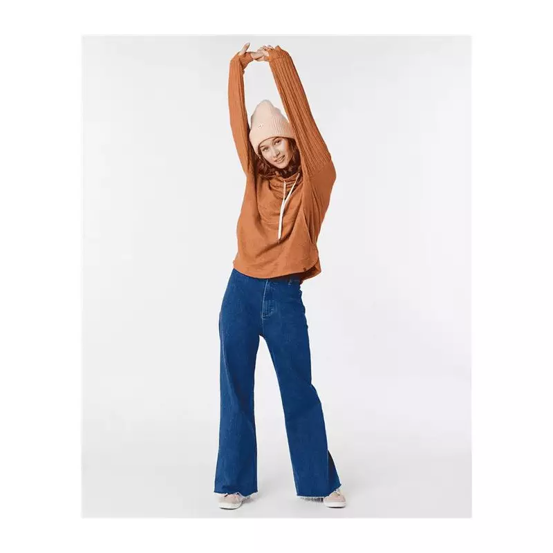 Sweat femme RIPCURL Cosy Roll Neck Ii Light Brown