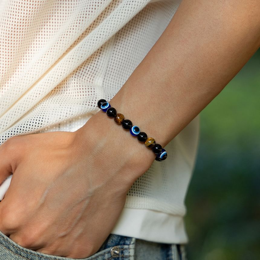 Gretlyn - Halloween boze oog nep edelsteen kralen armband