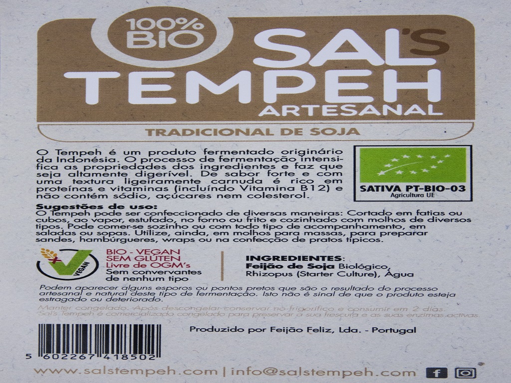 TEMPEH SAL`S TEMPEH SOJA ULTRA CONGELADO BIO 250G
