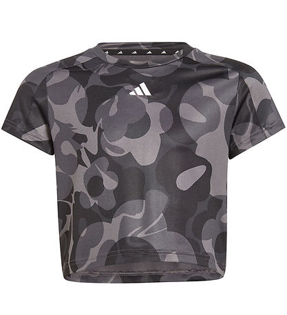 adidas Performance T-shirt - Cropped - JG TR-ES AOP T - Sort/Gr?