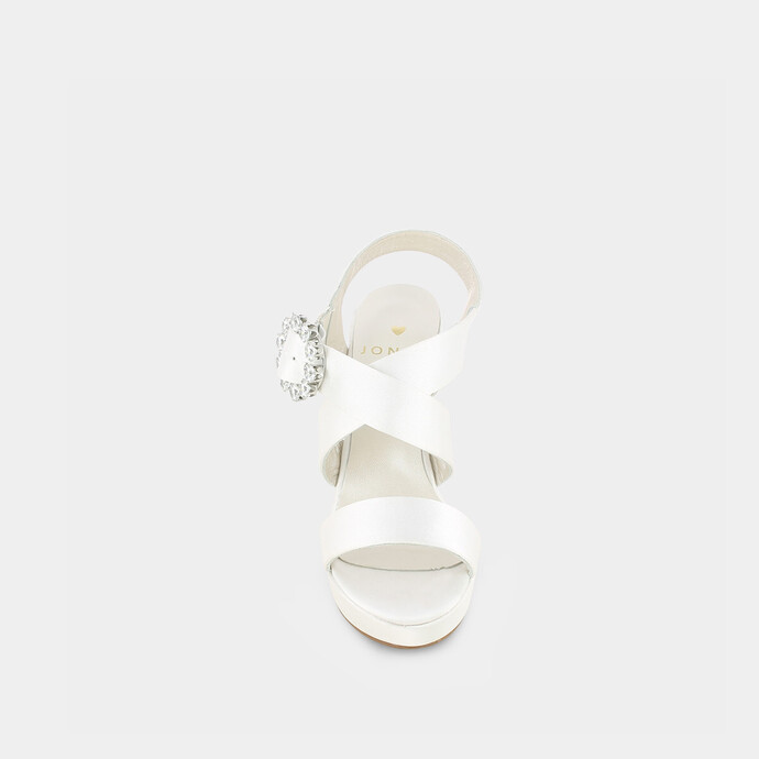 Sandales à brides  en satin blanc