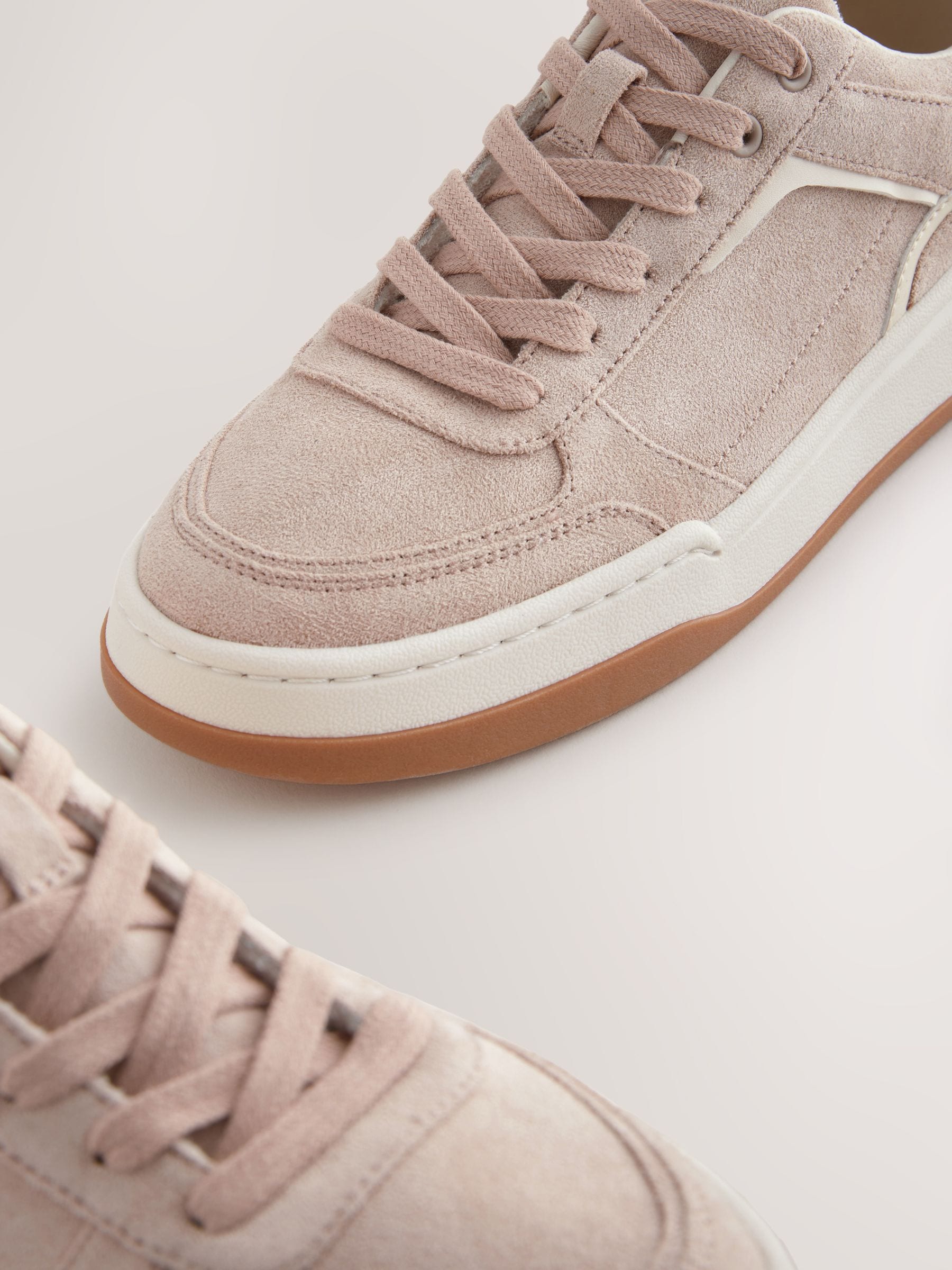 Lichtroze - Forever Comfort® retro vetersneakers met panelen