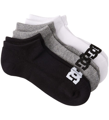 DC Strømper - Ankle - 3 pak - Sort/Hvid/Gr?