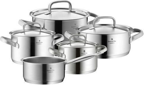 WMF - Gourmet Plus - Pannenset - Roestvrij Staal - 5 Stuks