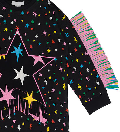 Stella McCartney Kids Sweatkleid - Schwarz m. Sternen