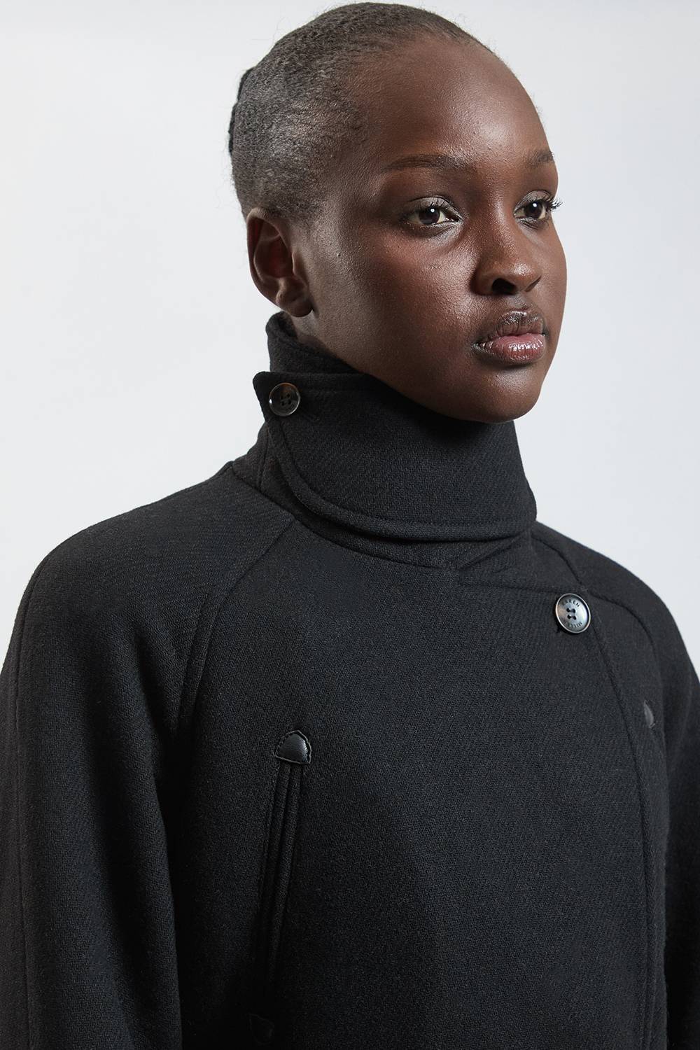 KarenMillen Manteau Trench Long En Laine Structuré