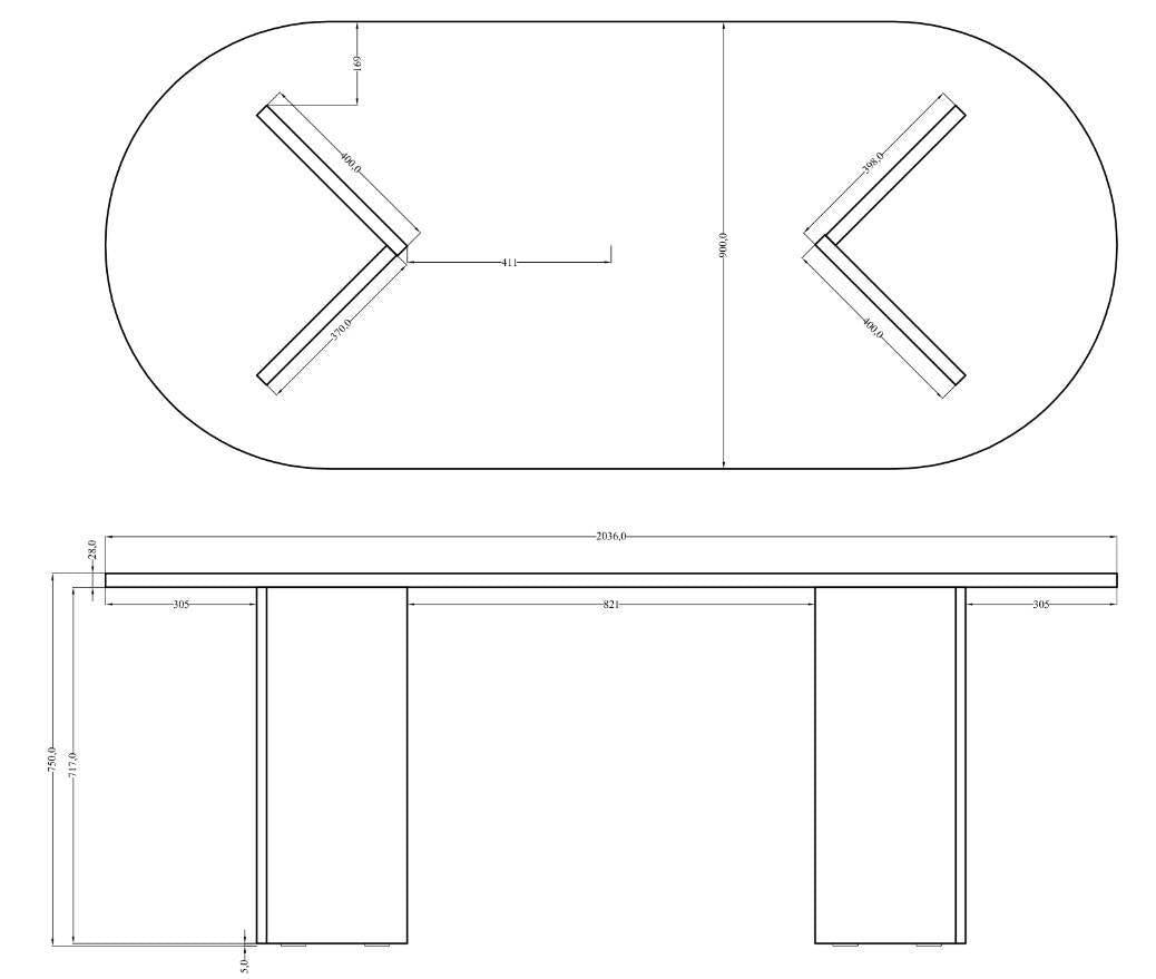 NADUVI Collection Philipa Eettafel - Bruin