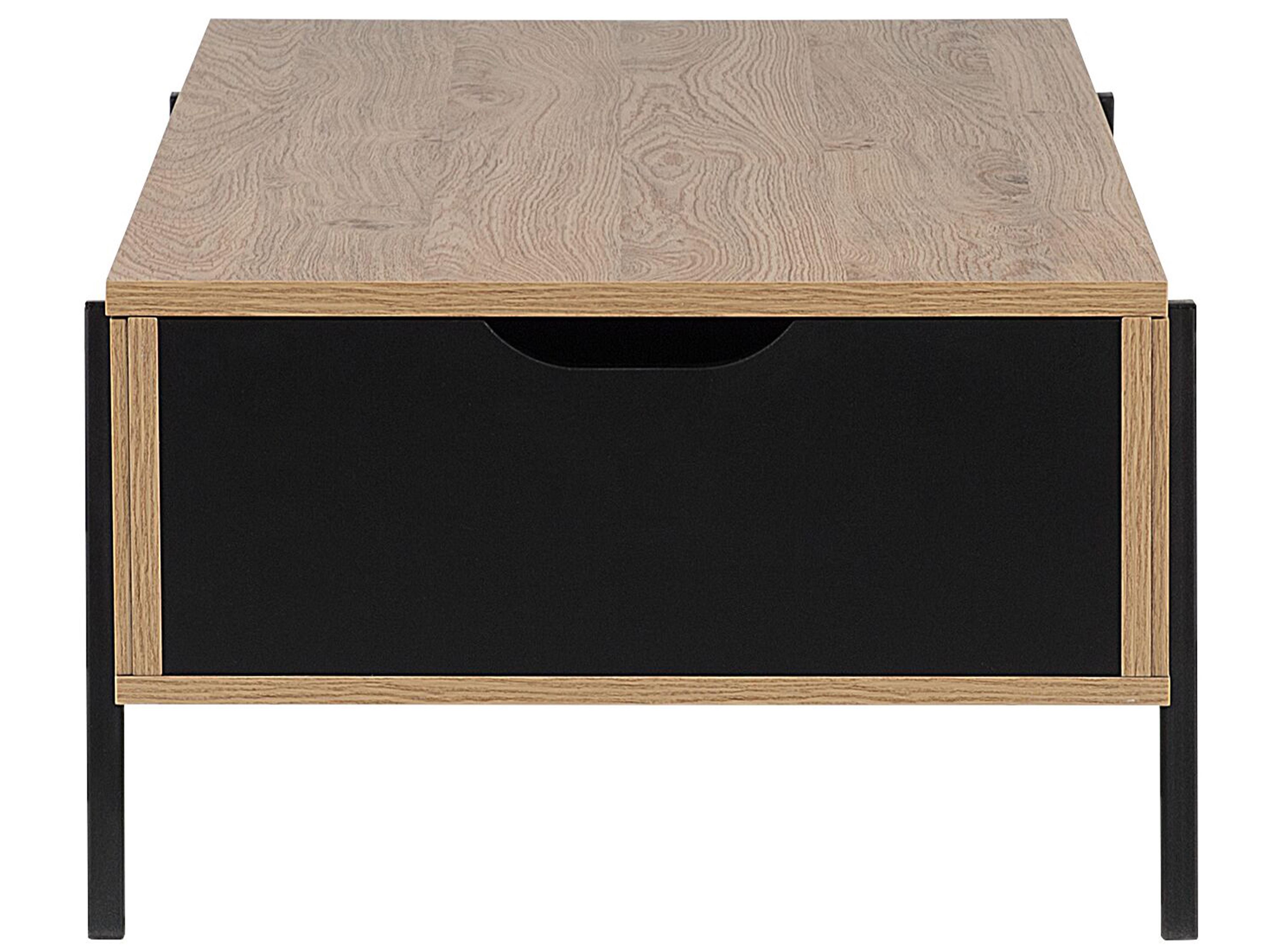 Salontafel BLACKPOOL Bruin/zwart met opbergruimte