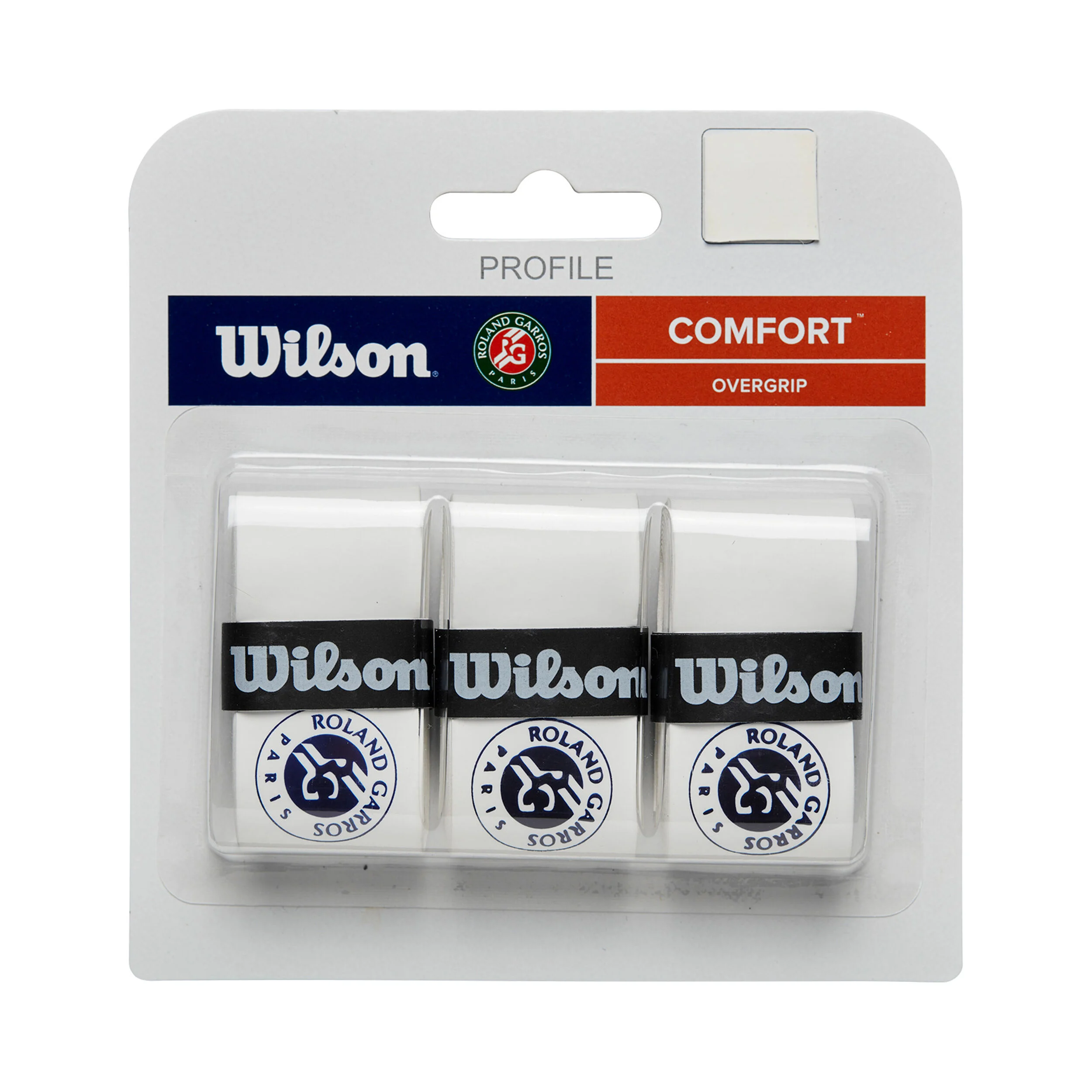 Wilson Pro Overgrip Roland Garros Pack De 3 - Blanc , Bleu