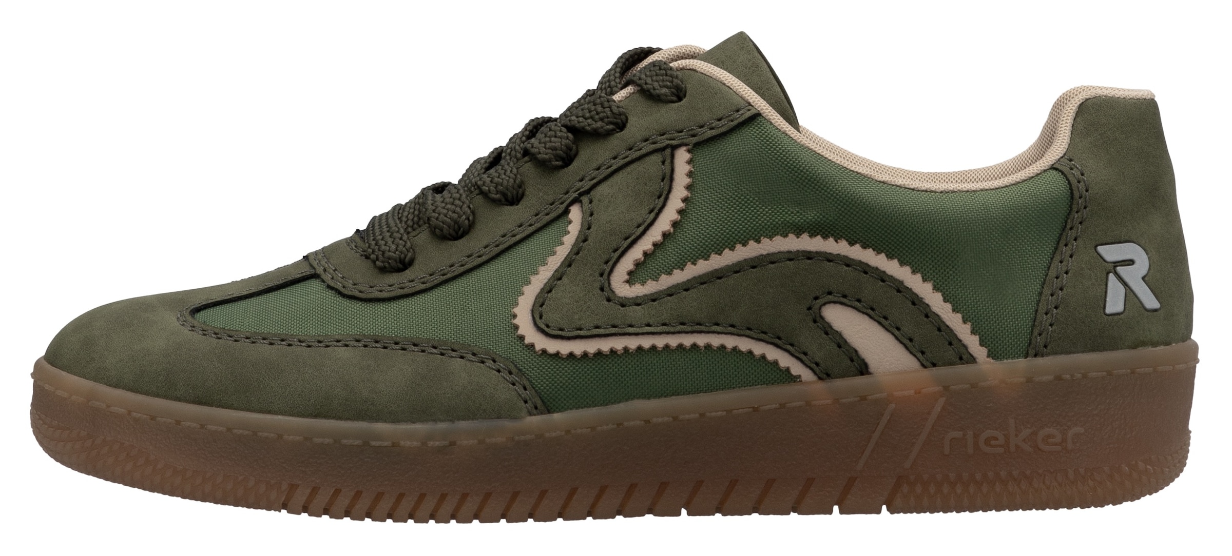 RIEKER Sport Plateausneaker  , Freizeitschuh, Halbschuh, Schnürschuh in veganer Verarbeitung