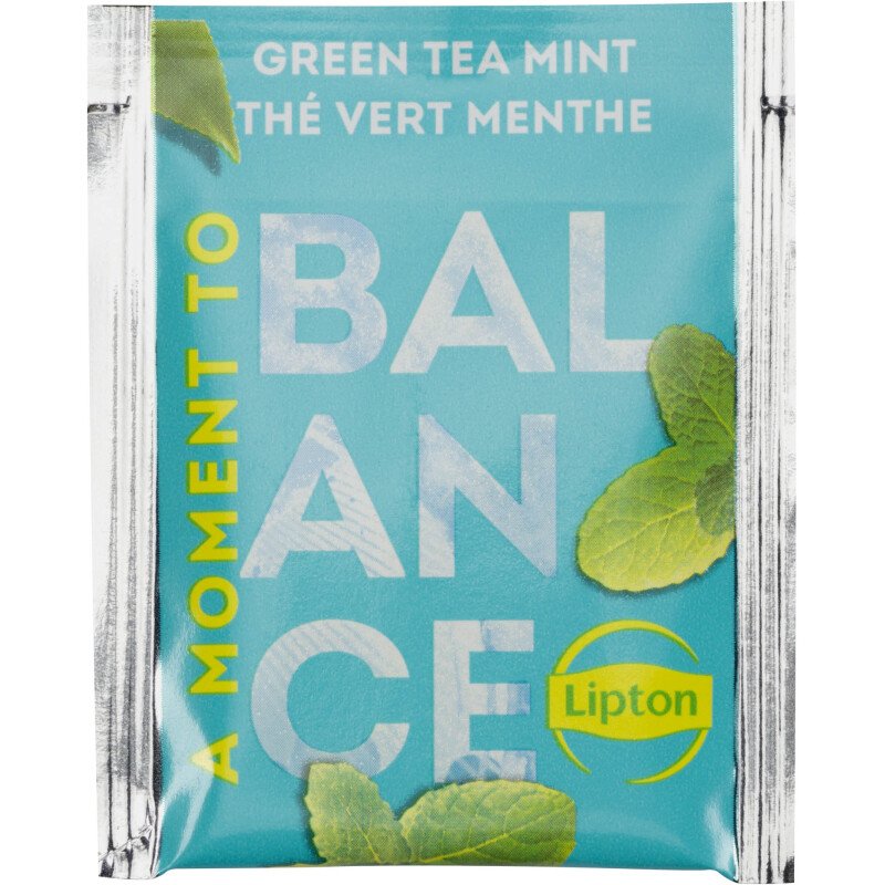 Thé vert menthe Lipton - Boîte de 100 sachets fraîcheur