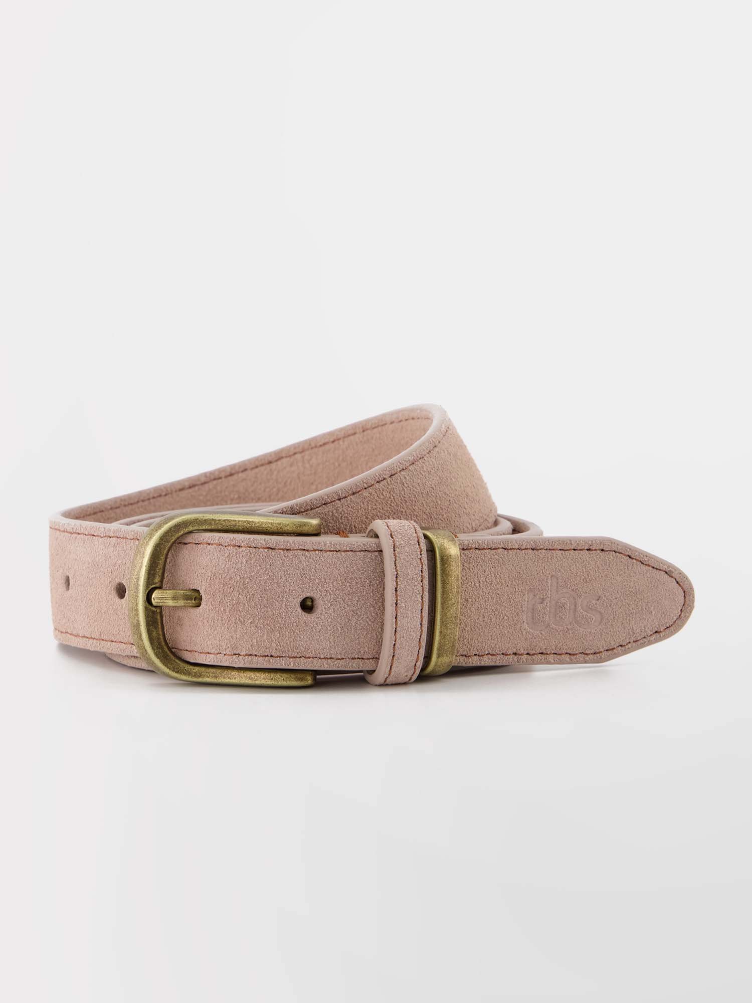 Ceinture Femme En Cuir Bouche Métal Rose