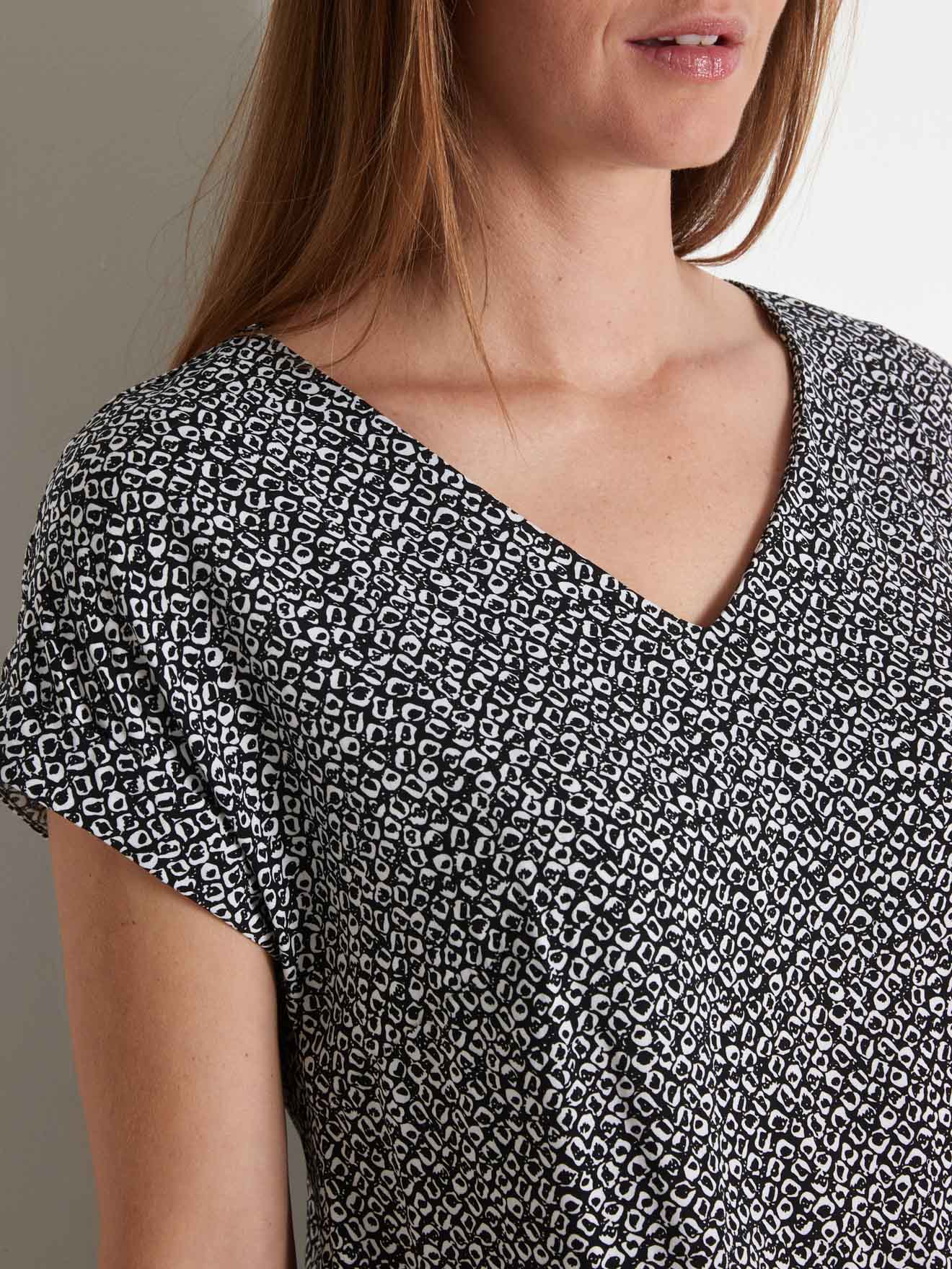 Robe 3 trous tissu fluide