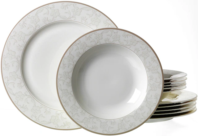 Ritzenhoff & Breker Tafelservice »Teller Set, Geschirr-Set ISABELLA« extravagantes Design, 12 Teile, für 6 Personen