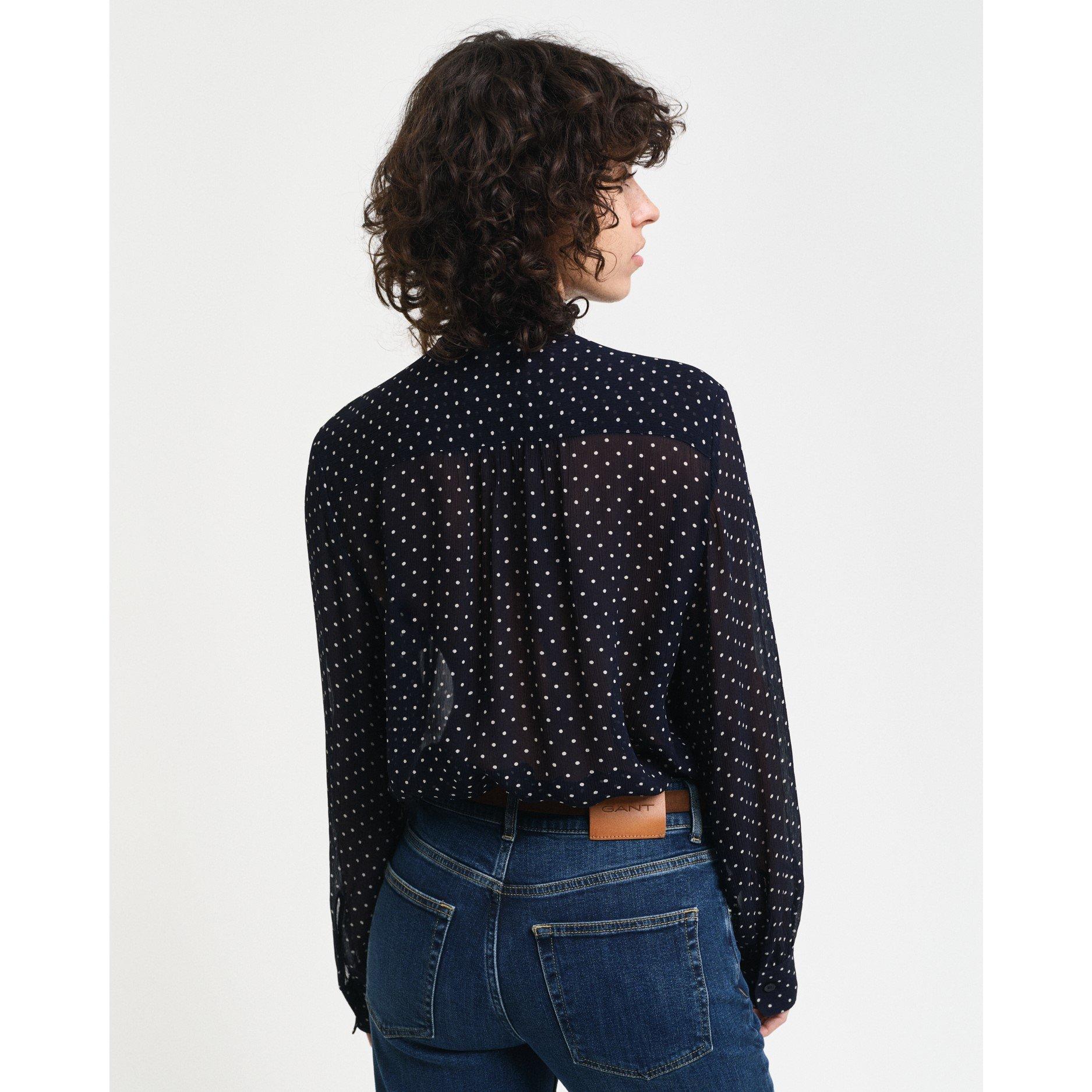 Gant REG DOT PRINT BOW BLOUSE EVENING BL