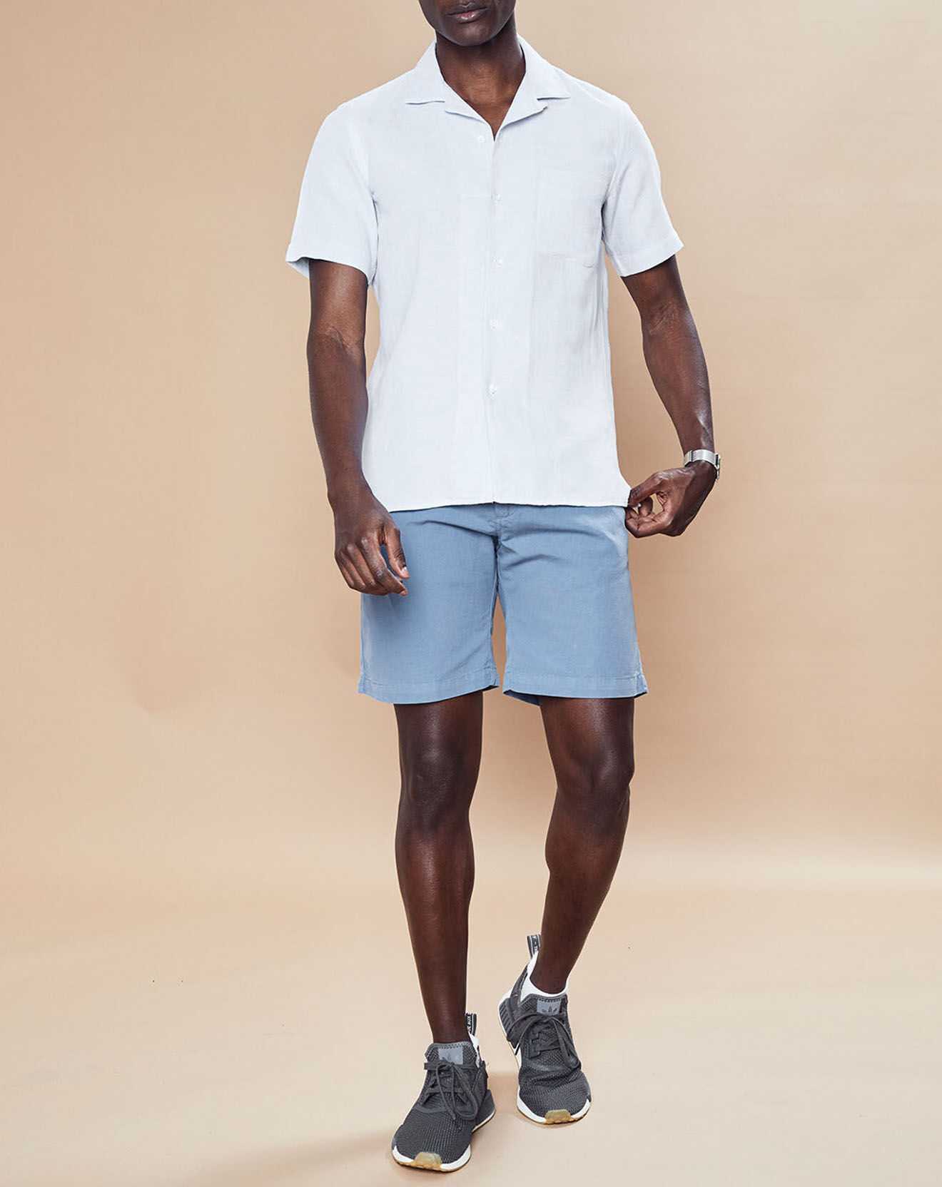 Hartford Short en Coton & Lin Tank bleu